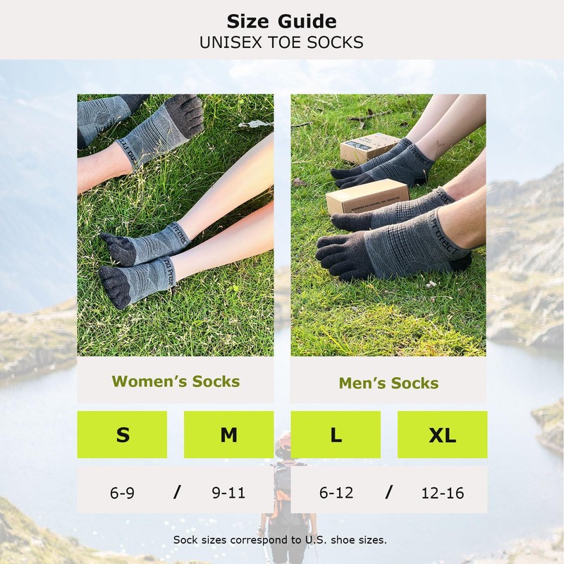 Merino Protect Merino Wool Toe Socks for Men&Women Hiking Socks
