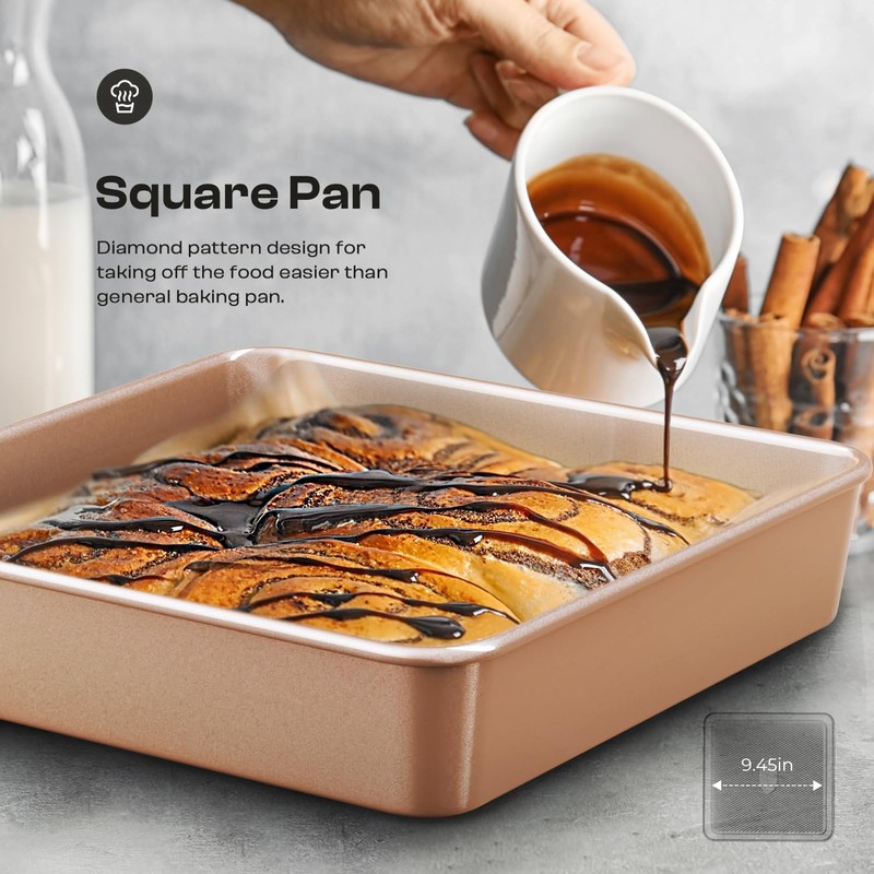 Slow Slog Baking Pans Set 8-Piece Bakeware Sets, Baking Sets