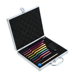 gohantee Solfeggio Tuning Fork Set - 9 Pcs Unweighted Tuning Forks, Colorful Tuning Fork with Aluminum Box for DNA Healing Sound Therapy Yoga -174HZ 285HZ 396HZ 417HZ 528HZ 639HZ 741HZ 852HZ 963HZ