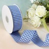 PQZKLDP Royal Blue and White Gingham Ribbon 1 inch Plaid