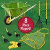 John Deere Deluxe 34" Wheelbarrow and Garden Set Includes 5