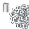 M METERXITY 50-Pack Aluminum Crimping Loop Sleeves, 2.5mm 3/32" Single