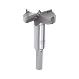 sourcing map Forstner Drill Bits 42mm, Tungsten Carbide Wood Hole Saw Auger Opener Woodworking Hinge Hole Drilling Boring Bit Cutter Gray with Case