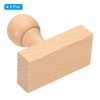 PATIKIL 60mm Stamp Wood Square Handle, 4 Pack Wooden Knobs