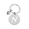 PATIKIL Initial Letter KeyChain, Stainless Steel Disc Letter A-Z Charm
