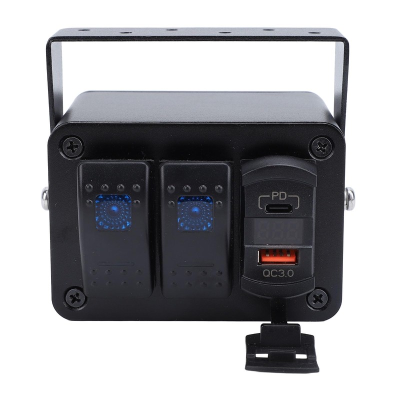 2 Gang Rocker Switch, Toggle Switch Panel Box, Waterproof Marine