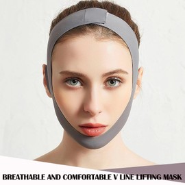 Chin Strap for Sleeping，Reusable V Line Lifting Mask for Women, Chin Strap for Double Chin for Women, Breathable and Comfortable Double Chin Reducer