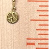 Tiny Gold Peace Sign Dangle Earrings 70's Retro. Jewelry Earrings