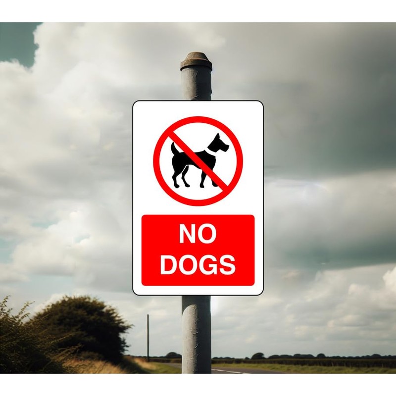 Safety First Display LTD No dogs sign - 1.2mm Rigid