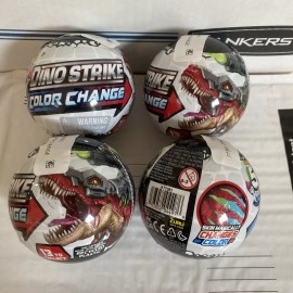 5 Surprise Dino Strike Color Change Ball Dinosaur Set Lot of 4 Zuru 5 Surprise