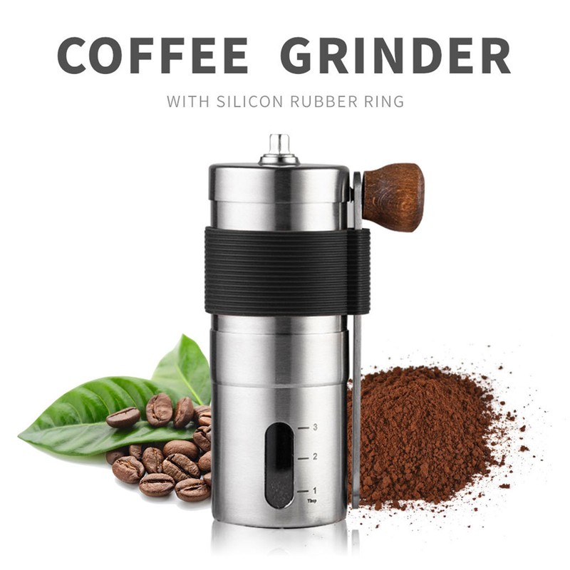 Manual Coffee Grinder Adjustable Particles Size Stainless Steel Coffee Bean