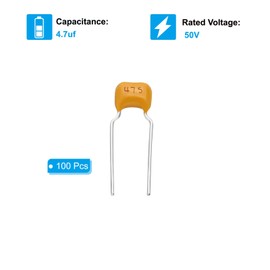 PATIKIL 4.7uf 50V Multilayer Monolithic Ceramic Capacitors, 100 Pcs Ceramic Chip Capacitor Assortment Kit for Power, Yellow
