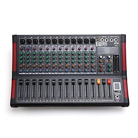 TC-Home 12 Channel Powered Mixer Mixing Amplifier TRS w/USB Slot 16DSP Bluetooth