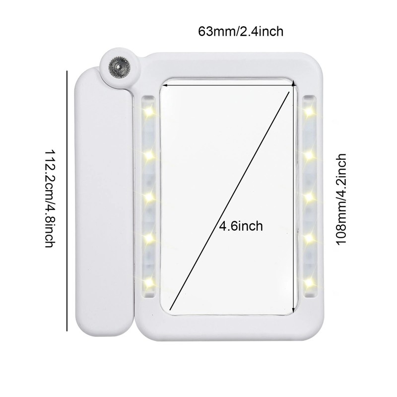 4X LED Handheld Magnifier for Reading – Rectangular Full-Page Magnifying