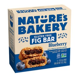 Nature's Bakery Fig Bar, Gluten Free Blueberry, (6 Count of 2 oz Packs) 12 oz