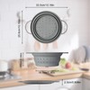 Shwdsy Collapsible Pasta Strainer, Stainless Steel Colander, Grey Colander, High