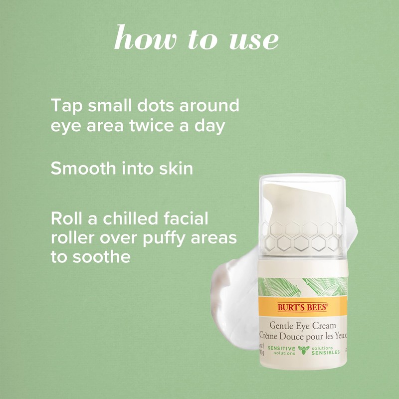 Burt's Bees Eye Cream for Sensitive Skin, Holiday Gift, with