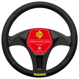 MOMO Easy Steering Wheel Cover, ITALY Italy, Milan, Small, Black x Black Stitching