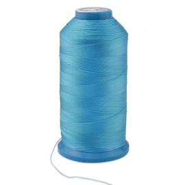 AusseL Bonded Nylon Sewing Thread 1500 Yard Size T70#69 for the Upholstery, Outdoor Market, Drapery, Beading, Luggage, Purses, Light Blue