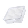 4 Compartment Snack Box Transparent Multifunctional Tight Sealing Divided Food