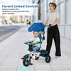 HONEY JOY Tricycle, 5-in-1 Folding Baby Trike Stroller w/Adjustable Handle
