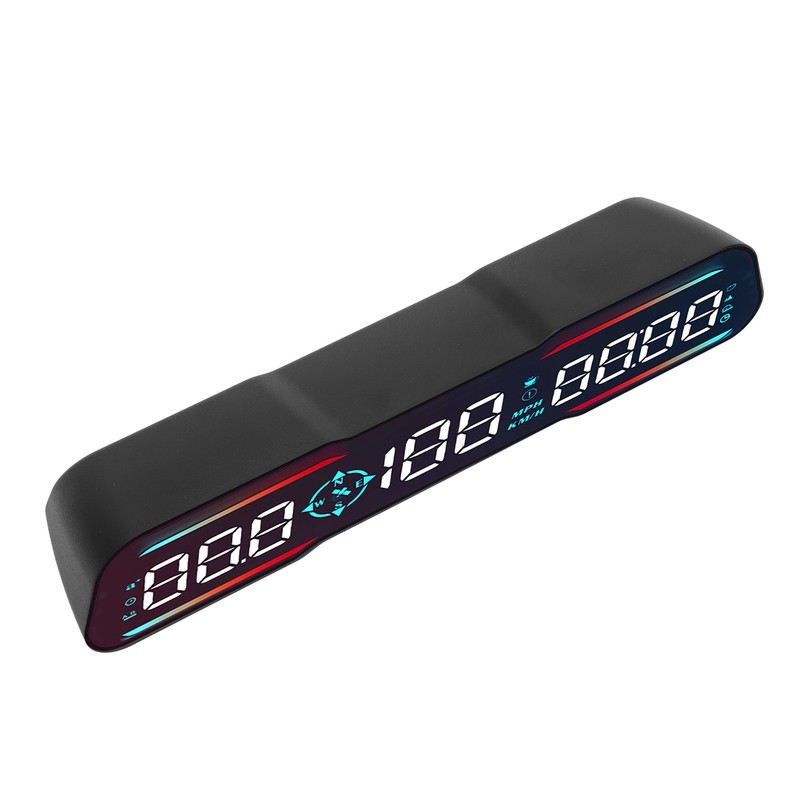 7 Inch Car LED HUD Display Time Speedometer Display Over