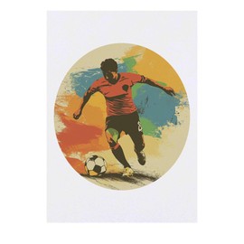'Football Player' Temporary Tattoo - Water Resistant, Skin-Safe, Non-Toxic Transfer (TO00081441)