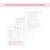 Facial Client Intake Forms, Intake, Consent, Aftercare Instruction | 75