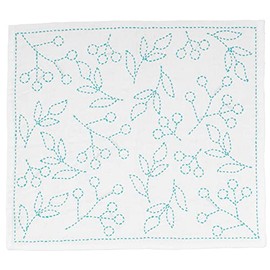 Hara Wool Sashiko Dish Towel, Sashiko Kit, Nuts