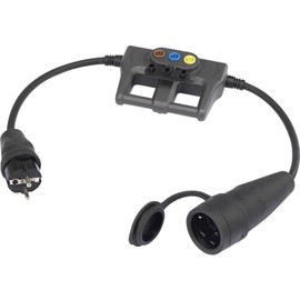 VOLTCRAFT Messadapter Schutzkontakt-Gummi-plug - Schutzkontakt-Gummi-clutch DLA-1L 16