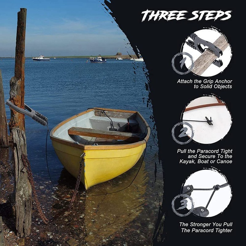 Kayak Anchor Grip,Canoe Anchor Grip,Brush Anchor Gripper Clamp for Tighter
