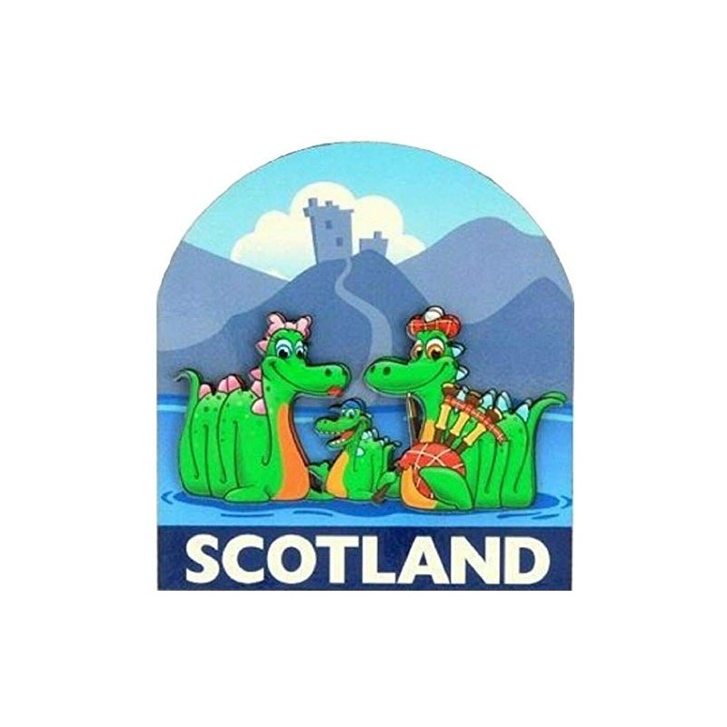 Nessie Fridge Magnet Scotland Scottish Souvenir Lochness Monster Family