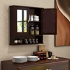 Byroce Wall Bathroom Storage Cabinet, Large, Brown