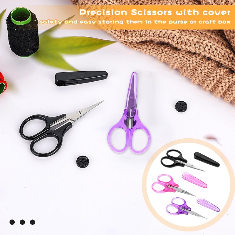 3Pcs Small Craft Scissors Sharpest Precise Stainless Steel Cutting Scissor
