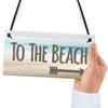 RED OCEAN To The Beach Arrow Nautical Seaside Marine Theme