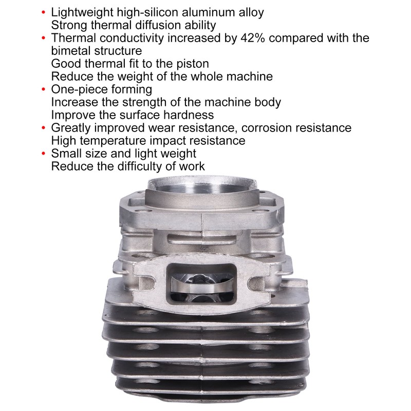 Cylinder Piston Kit Assembly Set for 52cc 5200 Gasoline Chain