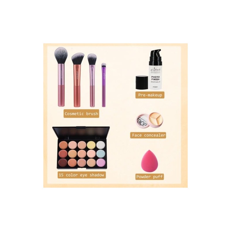 All in One Makeup Set, Face Makeup Gift Set, Complete