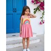 Frogwill Toddler Girls Fifties Summer Dress Pink Rainbow 2-7Y 4T,