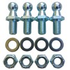 (4 Pack) 10mm Ball Studs with Hardware - 5/16-18 Thread