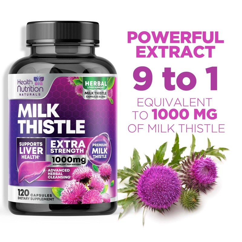 Milk Thistle Supplement - Liver Cleanse Detox & Repair Formula