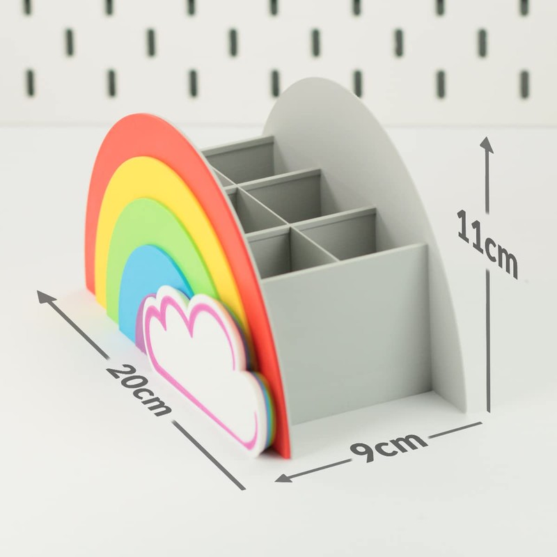 KAJAWIS Colouring Pencil Organiser Desk Organiser for Kids Rainbow ECO