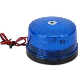 12V LED Emergency Warning Light, Waterproof and High Power Automatic Strobe Safety Warning Light, Suitable for Roads, Airports, Construction Sites, Security Booths(Blue)
