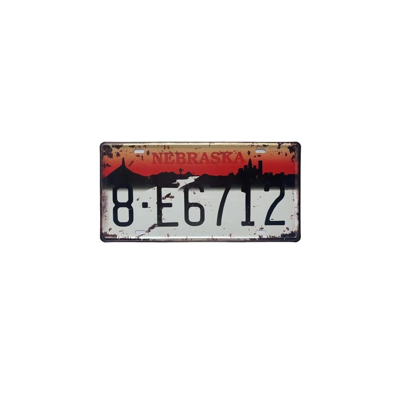 Nebraska License Plate Aluminum Novelty Car Decor License Plates 12"x6"
