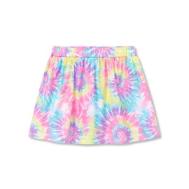 COOLTREE Trendy Girl Skort - Multicolored Tie - Dye Swirl Print Summer Skirts with Shorts Size 6