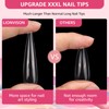 504PCS 3XL Stiletto Nail Tips, 3XL Extra Long Clear for
