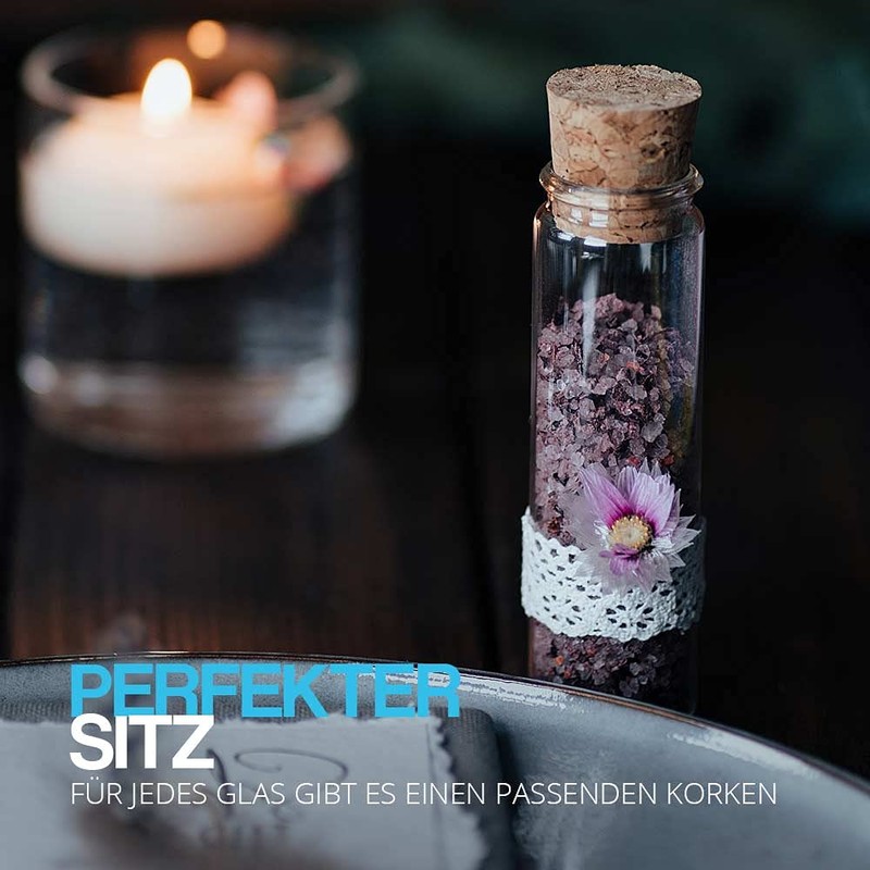 Tuuters 100 x Corks for Test Tubes - Compressed Corks