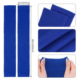 Dxhycc 2 Pairs Scrunch Football Socks Football Leg Sleeves Athletic Socks for Youth Boys Soccer Baseball Softball Rugby, Blue