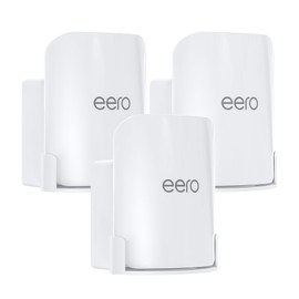 QUIDDITY eero Pro 7 Wall Mount Kit – Outlet & Wall Mount Bracket for Space Saving and Cable Management, Compatible with eero Pro 7 Tri-Band Mesh Wi-Fi 7 Router – White (3 Pack)