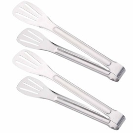 Kitchen Tongs(9'')-304 Easy to Clean-Food Safe Stainless Steel Cooking Tongs,Salad,BBQ,Serving,Frying Tongs Utensils,Kitchen Gift etc,Easy Grip Best Sturdy Tongs,Non Stick.2 Pieces