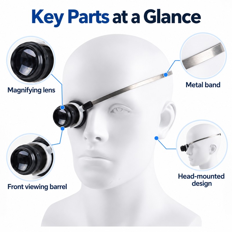 5X Watchmaker Loupe Magnifier for Watch Repair – Non-Lighted Close-Up